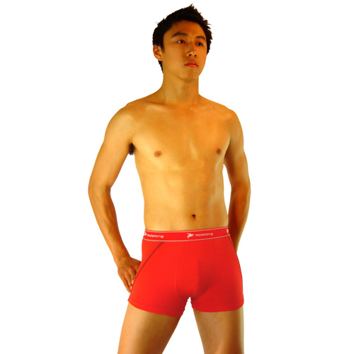 【Holelong】男士平角褲- 紅色(L)