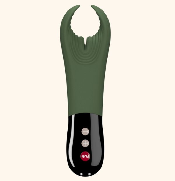 男性陰莖用深喉嚨感按摩棒-激爆甲蟲曼塔(綠)(充電式)